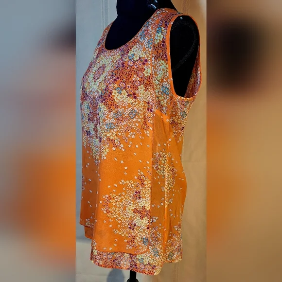 CAbi Orange Floral Tank Top - Picture 3 of 7